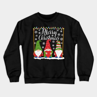 Gnomes Merry Christmas Crewneck Sweatshirt